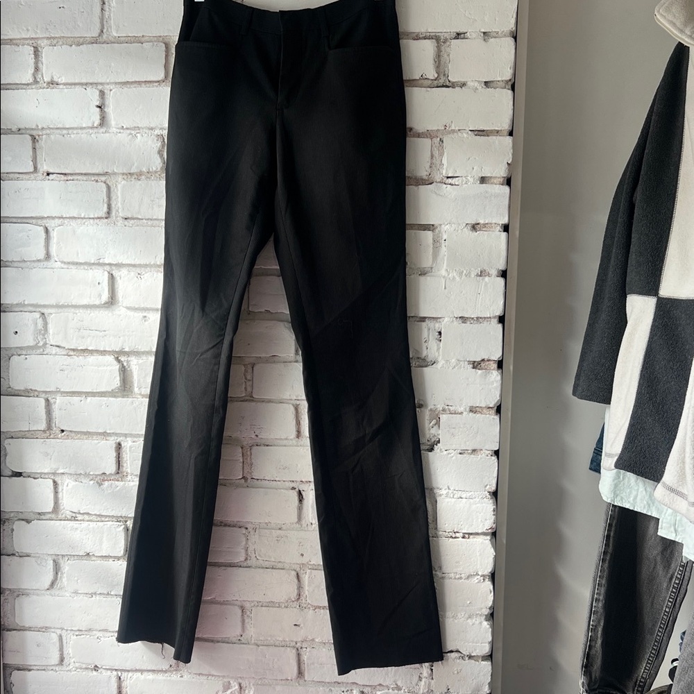 Le chateau softly structured pinstripe Classic Black Straight-Leg Pants TALL